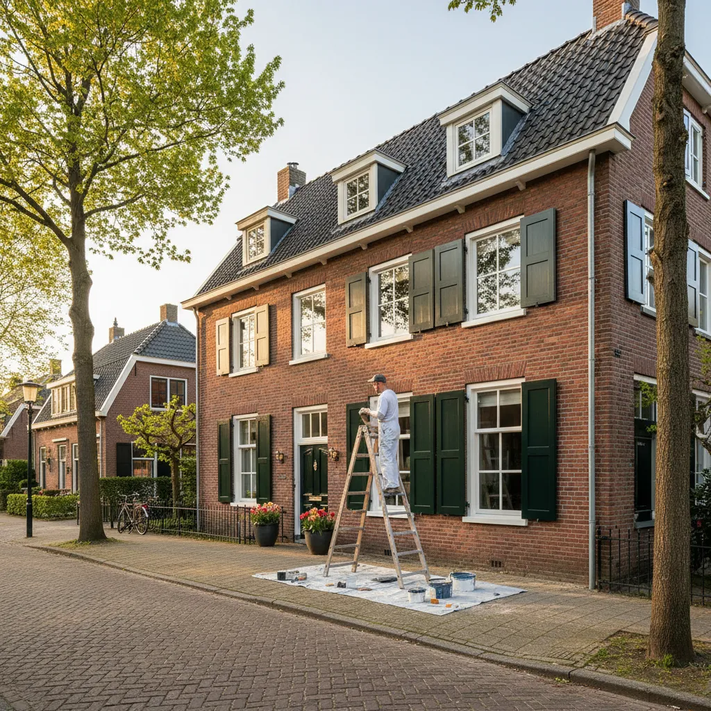 Professioneel schilderwerk aan een Nederlands woonhuis